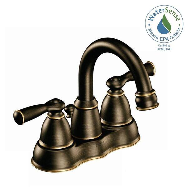 Moen Banbury 2‑Handle Centerset Bathroom Faucet – Mediterranean Bronze