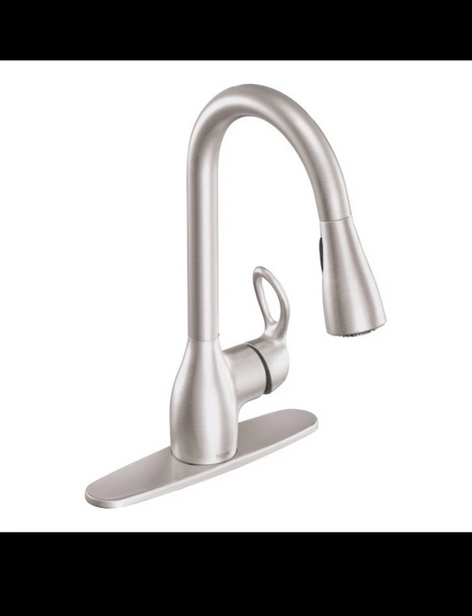 Moen Kleo Spot Resist Stainless One-Handle Pulldown Kitchen Faucet - CA87011SRS