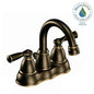 Moen Banbury 2‑Handle Centerset Bathroom Faucet – Mediterranean Bronze