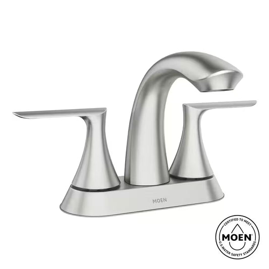 Moen Findlay 2‑Handle Centerset Bathroom Faucet – Spot Resist Brushed Nickel