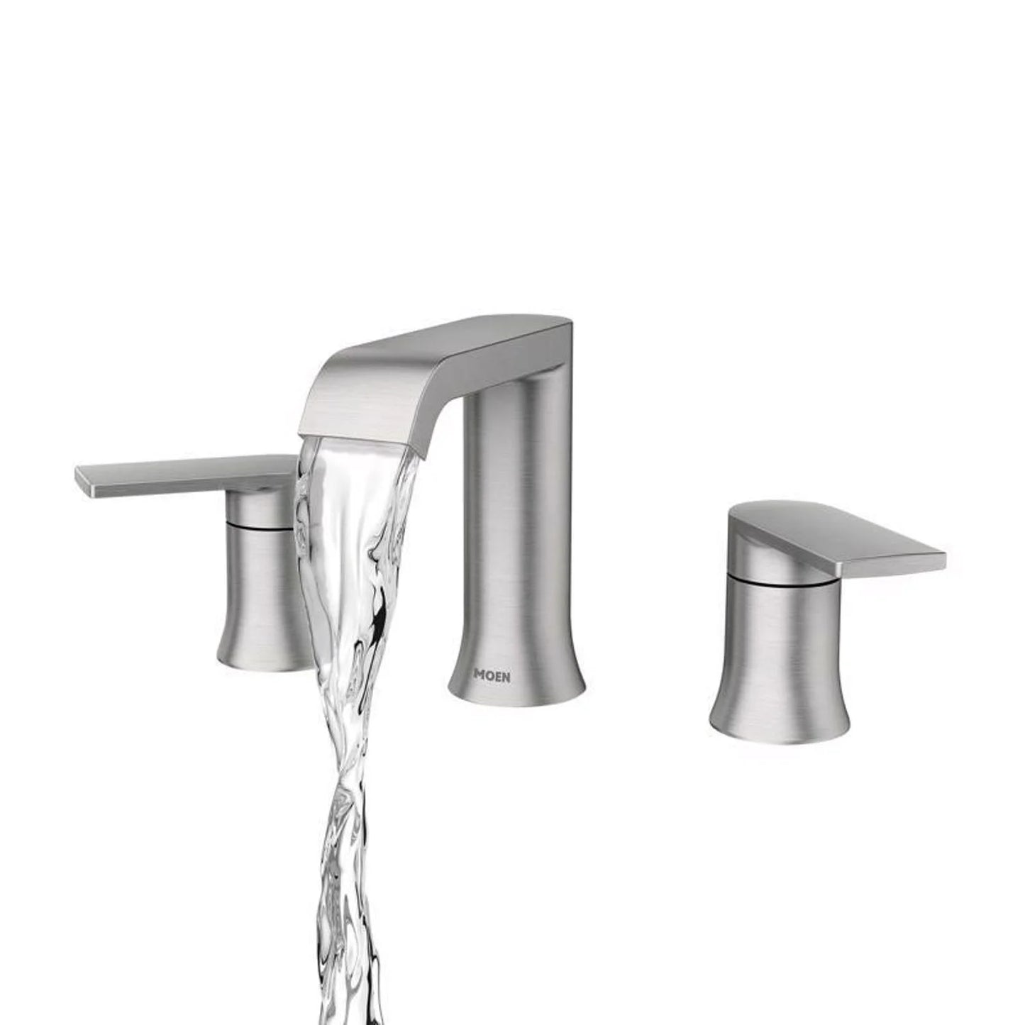 Moen Genta 2‑Handle Widespread Bathroom Faucet – Spot Resist Brushed Nickel