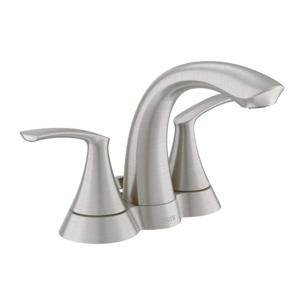 Moen Darcy 2‑Handle Centerset Bathroom Faucet – Spot Resist Brushed Nickel
