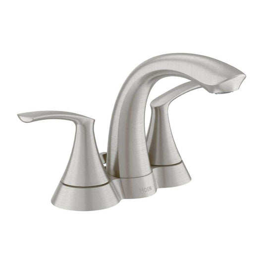 Moen Darcy 2‑Handle Centerset Bathroom Faucet – Spot Resist Brushed Nickel